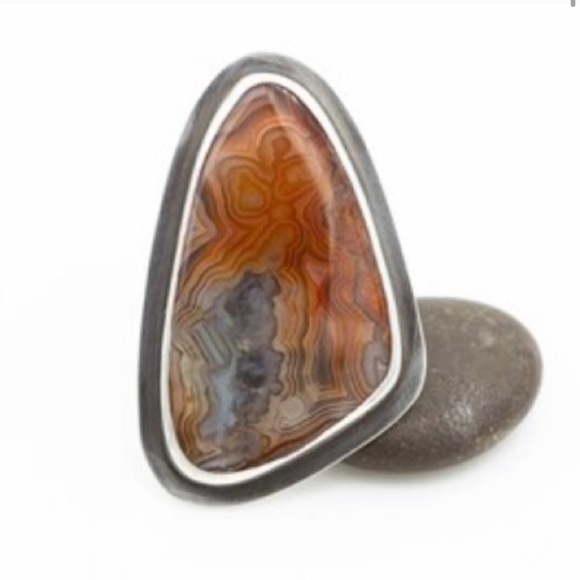 Agate statement ring - Picture 2 of 2